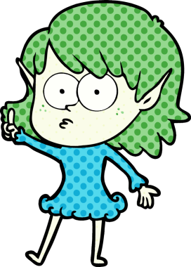 Bir insan tarafından çizilen elf kızı şok etti.