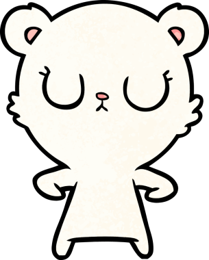 Bir insan tarafından çizilmiş kutup ayısı karikatürü