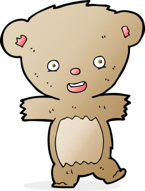 Bir insan tarafından çizilmiş oyuncak ayı.