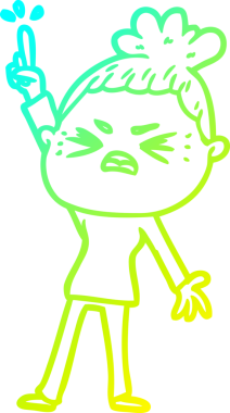 Bir insan tarafından çizilmiş kızgın bir karikatür çizimi.