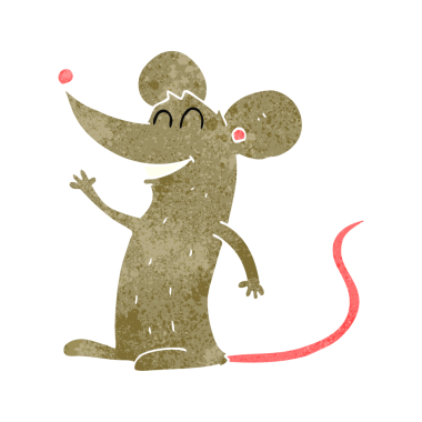 Bir insan tarafından çizilmiş serbest çizgi film faresi