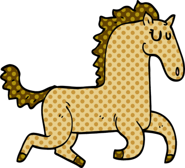 Bir insan tarafından çizilmiş muhteşem bir aygır.