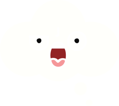 Bir insan tarafından çizilen düşünce baloncuğunun düz renkli retro karikatürü