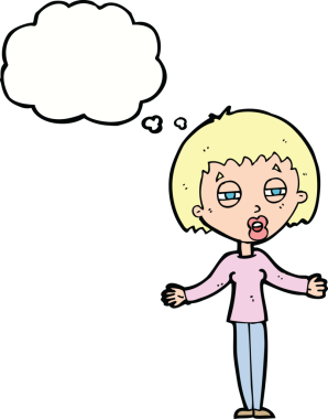 Düşünce baloncuğu bir insan tarafından çizilmiş şüpheli bir karikatür.