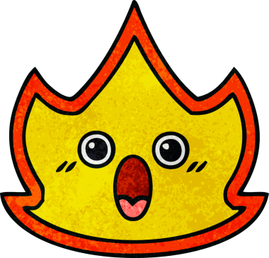 Bir insan tarafından çizilmiş bir ateşin retro grunge dokusu.