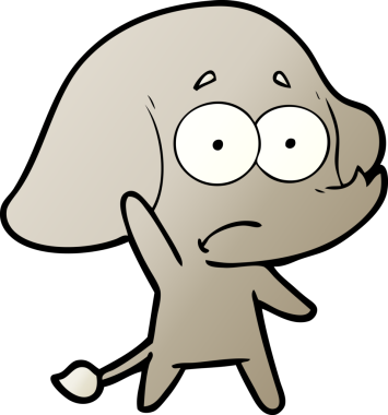 bir insan tarafından çizilmiş belirsiz bir fil.