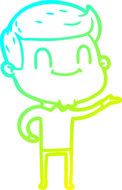 Bir insan tarafından çizilmiş karikatür cana yakın bir adamın çizimi.