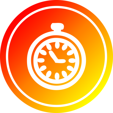 Bir insan tarafından çizilmiş sıcak gradyan çizgili dairesel simgeyi izlemeyi bırak