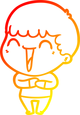 Bir insan tarafından çizilmiş mutlu bir adamın çizgi çizimi.