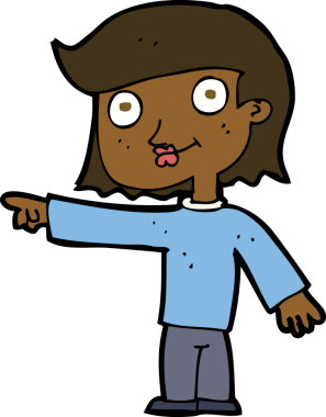 Bir insan tarafından çizilmiş çizgi film karakteri