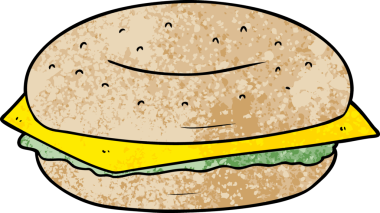 Bir insan tarafından çizilmiş bir simit.