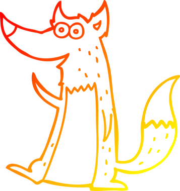 Bir insan tarafından çizilmiş bir kurt çizgi çizimi.