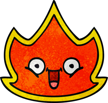 Bir insan tarafından çizilmiş bir ateşin retro grunge dokusu.