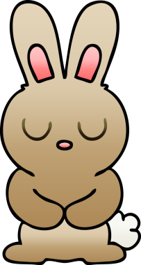 bir insan tarafından çizilmiş gölgeli garip çizgi film tavşanı