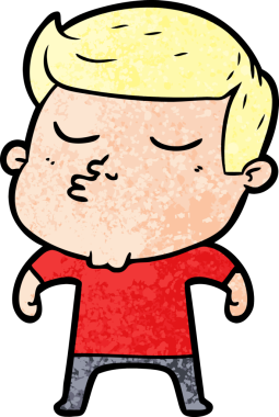 Bir insan tarafından çizilmiş karikatür mankeni adam.