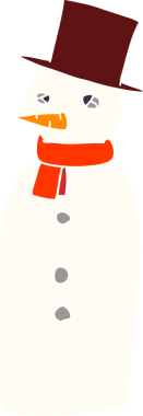 Bir insan tarafından çizilmiş kardan adam çizgi filmi.