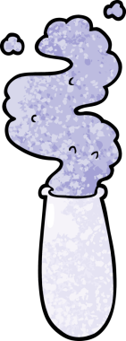 bir insan tarafından çizilmiş karikatür bilim test tüpü