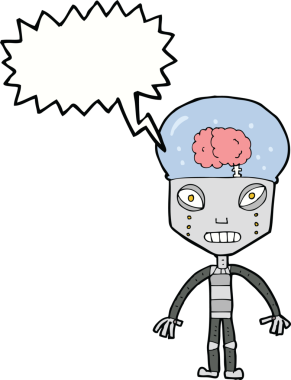 Bir insan tarafından çizilmiş garip bir robot.