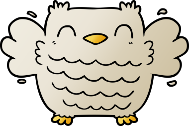 bir insan tarafından çizilmiş bir baykuş.