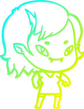 Bir insan tarafından çizilmiş soğuk gradyan çizgi çizimi.