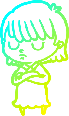 Bir insan tarafından çizilmiş bir karikatür kadın çizimi.