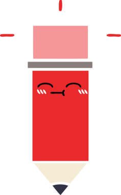 Bir insan tarafından çizilmiş düz renkli bir kalem karikatürü