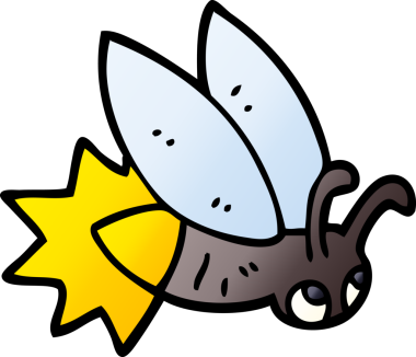 Bir insan tarafından çizilmiş karalama ateşböceği.