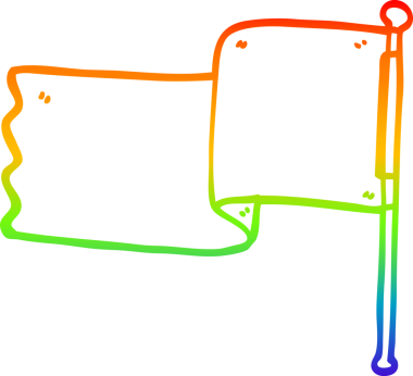 gökkuşağı gradyan çizgi bir insan tarafından çizilmiş kırmızı bayrak