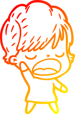 Bir insan tarafından çizilmiş bir karikatür kadın çizimi.