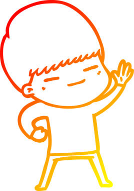 Bir insan tarafından çizilmiş kendini beğenmiş bir çizgi film karakteri çizimi.