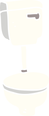 Bir insan tarafından çizilmiş karikatür kapalı tuvalet.