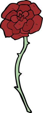 Bir insan tarafından çizilmiş gül dövmesi.