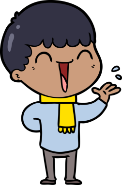 Bir insan tarafından çizilmiş mutlu bir adam.