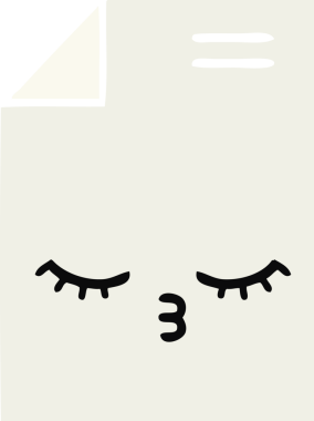 Bir insan tarafından çizilmiş bir kağıt parçasının düz renk retro karikatürü