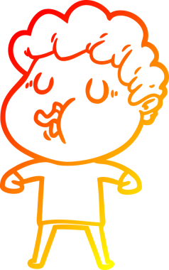 Bir insan tarafından çizilmiş, çizgi film karakteri.