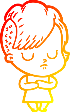 Bir insan tarafından çizilmiş bir karikatür kadın çizimi