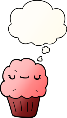 Düşünce baloncuklu çizgi film keki bir insan tarafından çizilmiş.