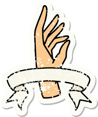 Bir insan tarafından çizilmiş eski bir çıkartma.