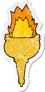 Bir insan tarafından çizilmiş yanan bir çizgi filmin sıkıntılı çıkartması.