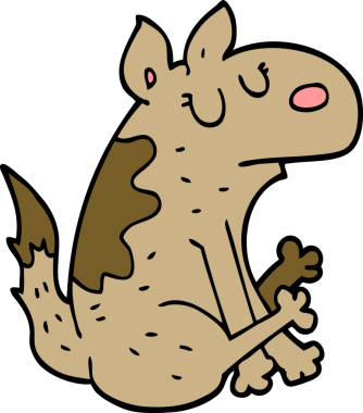 Bir insan tarafından çizilmiş karalama köpeği.