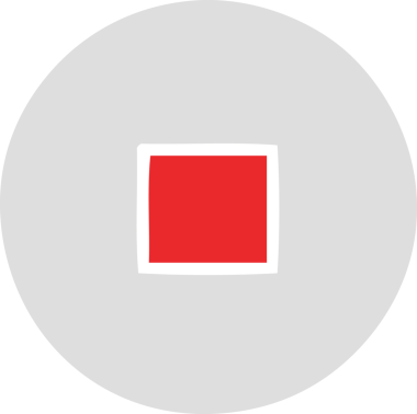 Bir insan tarafından çizilen dur düğmesinin düz renk retro karikatürü