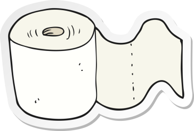 Bir insan tarafından çizilmiş bir tuvalet kağıdının etiketi.