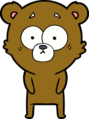 Bir insan tarafından çizilmiş bir çizgi film karakteri.