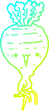 Bir insan tarafından çizilmiş şalgam karikatürü.