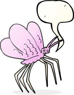 Bir insan tarafından çizilmiş serbest konuşma balonu kelebeği.