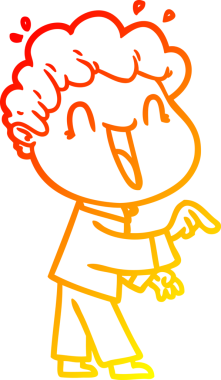 Bir insan tarafından çizilmiş mutlu bir adamın çizgi çizimi.