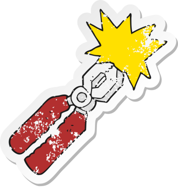 Bir insan tarafından çizilmiş karikatür kerpeteninin gerilimli yapıştırması.