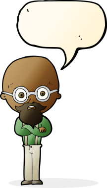 Bir insan tarafından çizilen konuşma baloncuğuyla yaşlı bir adamı sinirlendiren çizgi film.