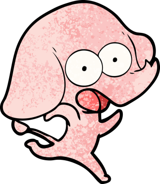 Bir insan tarafından çizilmiş şirin bir fil.