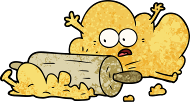 Bir insan tarafından çizilen çizgi film hamuru